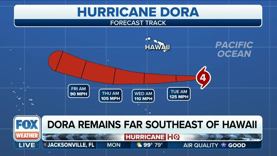 Powerful Hurricane Dora expected to gradually weaken in the Pacific this week