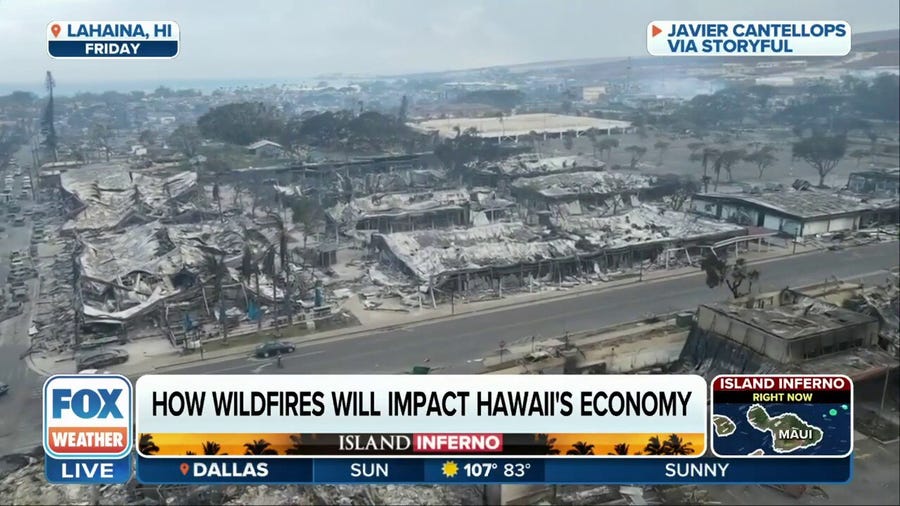 Wildfires expected to deliver crushing blow to Hawaii’s economy