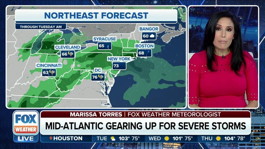 Messy morning drive for Northeast, stormy afternoon for Mid-Atlantic