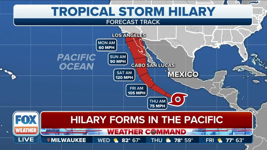 Tropical Storm Hilary forms in the Pacific