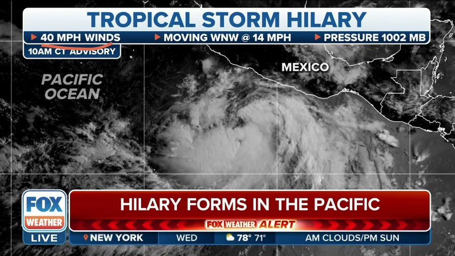 Tropical Storm Hilary forms off Mexico's southwestern coast