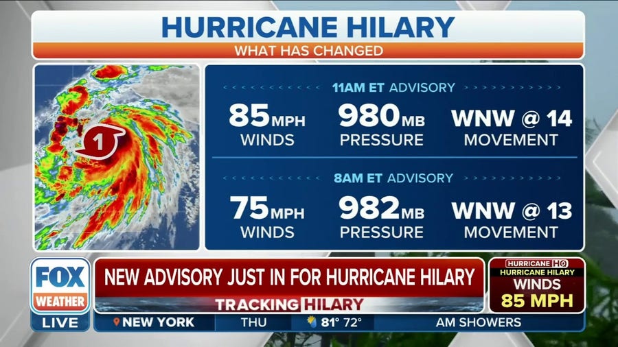 Hurricane Hilary continues to strengthen in Eastern Pacific