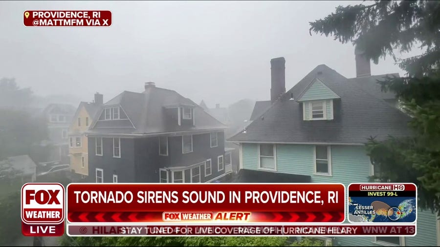 Tornado sirens sound Friday in Providence, Rhode Island