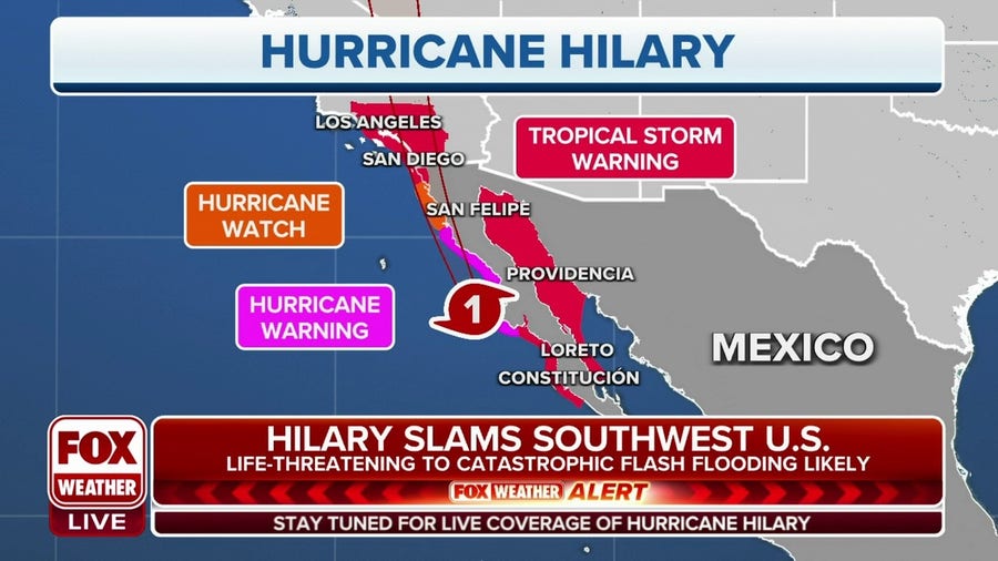 Hurricane Hilary closes in on California