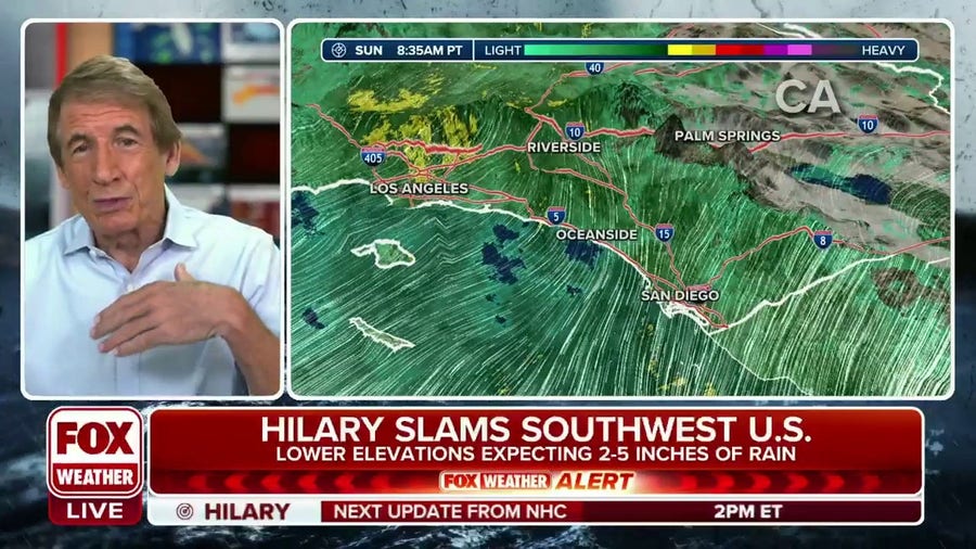 Hilary closes in on California, expected to bring flooding to Southwest