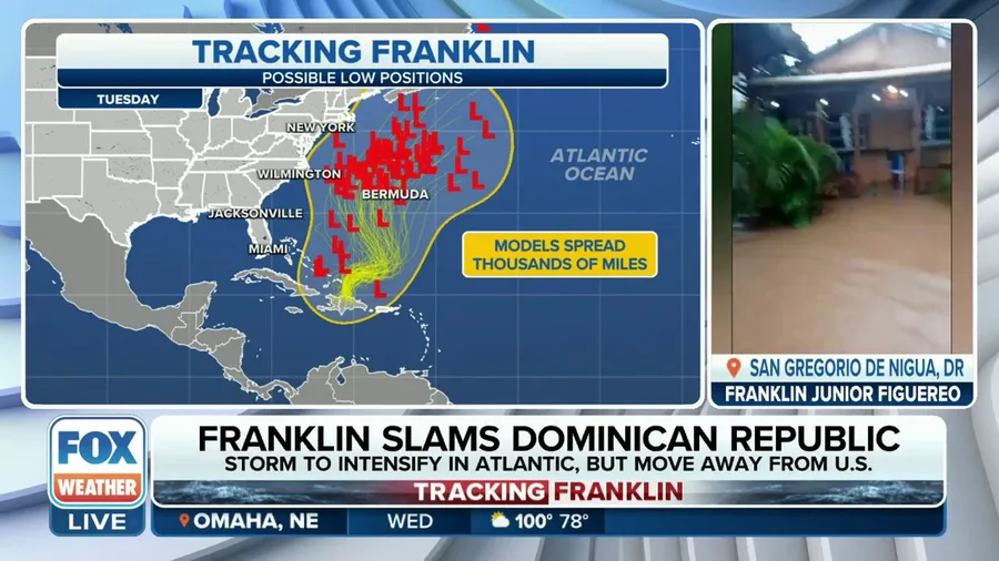 Franklin slams Dominican Republic as storm expected to intensify in Atlantic