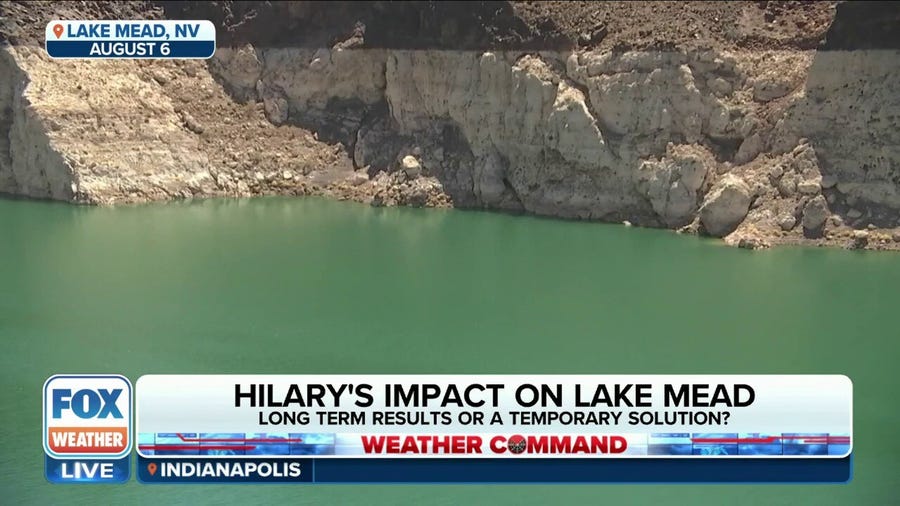 Lake Mead water levels up after snowy winter, former Hurricane Hilary