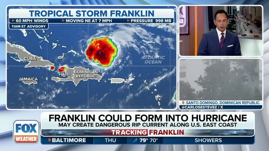 Franklin could form into hurricane, NHC says