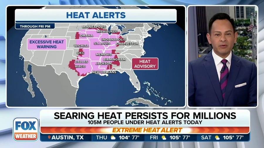 Record-breaking heat continues across central US but relief is on the way