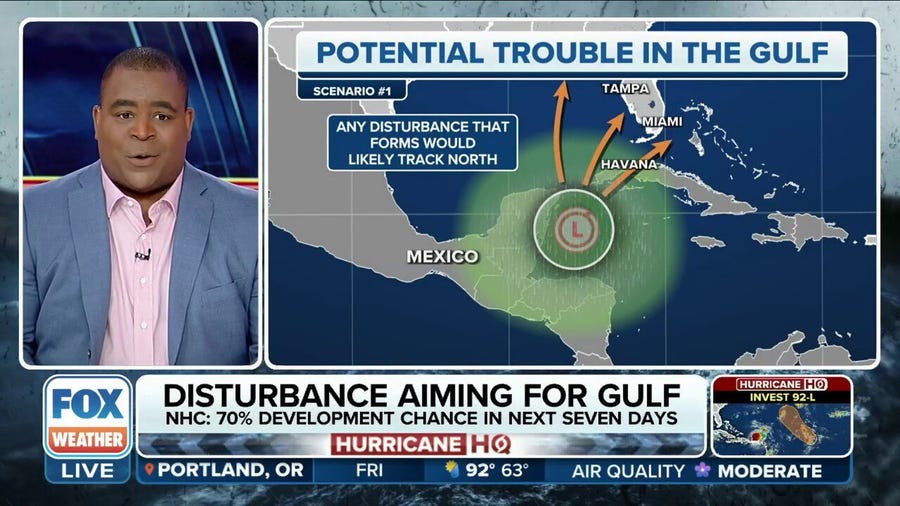 Development chances increase for disturbance aiming at Gulf of Mexico