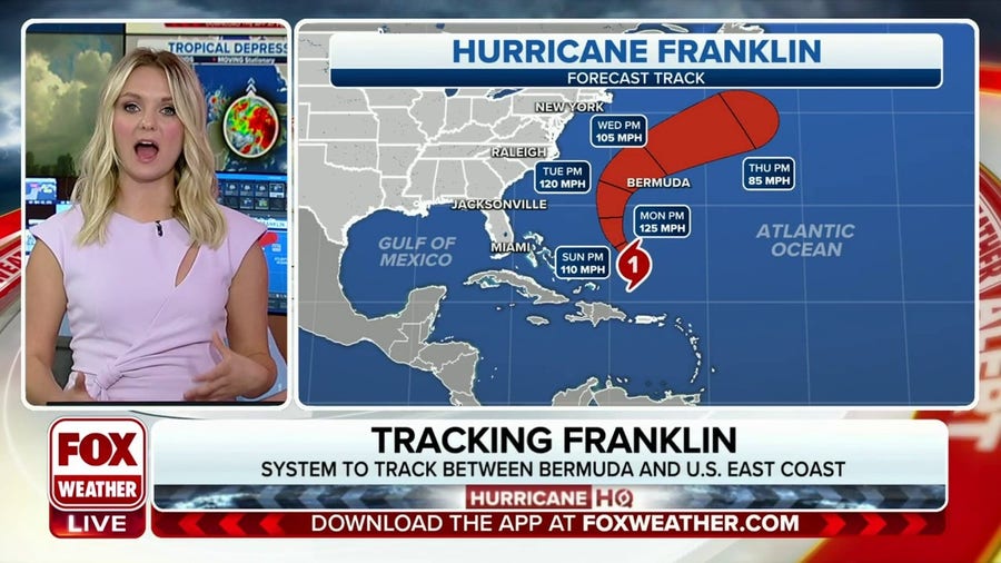 Hurricane Franklin expected to strengthen into a major cyclone