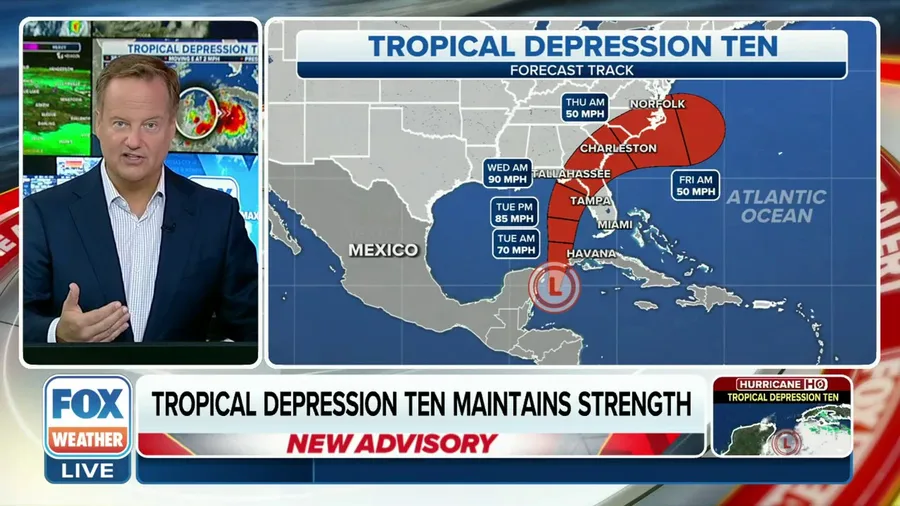 Tropical Depression 10 maintains strength, expected to become Idalia