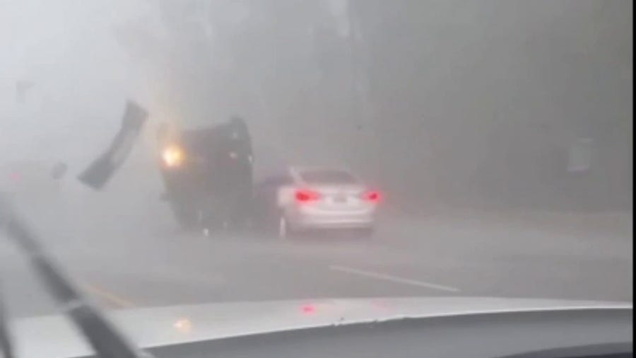 Hurricane Idalia spawns tornado over South Carolina's Lowcountry, flipping car