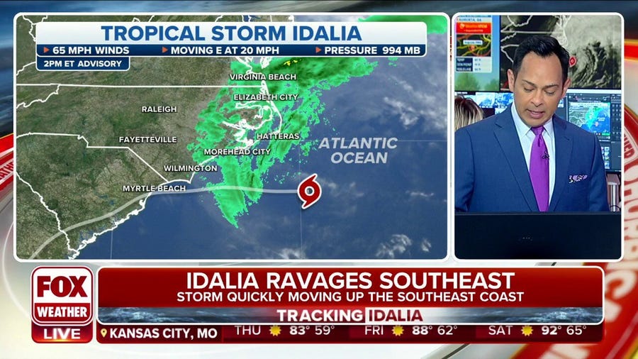 Tropical Storm Idalia expected to gradually weaken this weekend