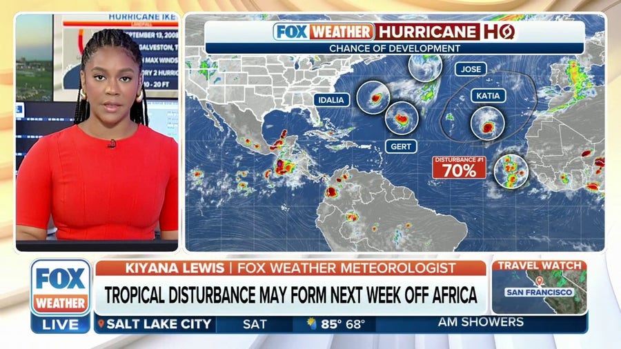 Tropics remain busy in the Atlantic with Tropical Storm Katia joining the group