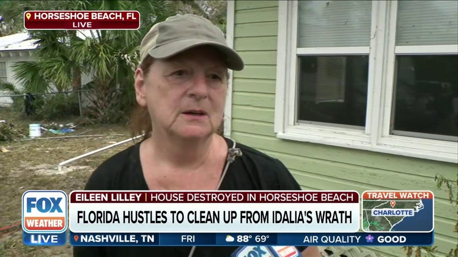 Florida woman returns home after Hurricane Idalia