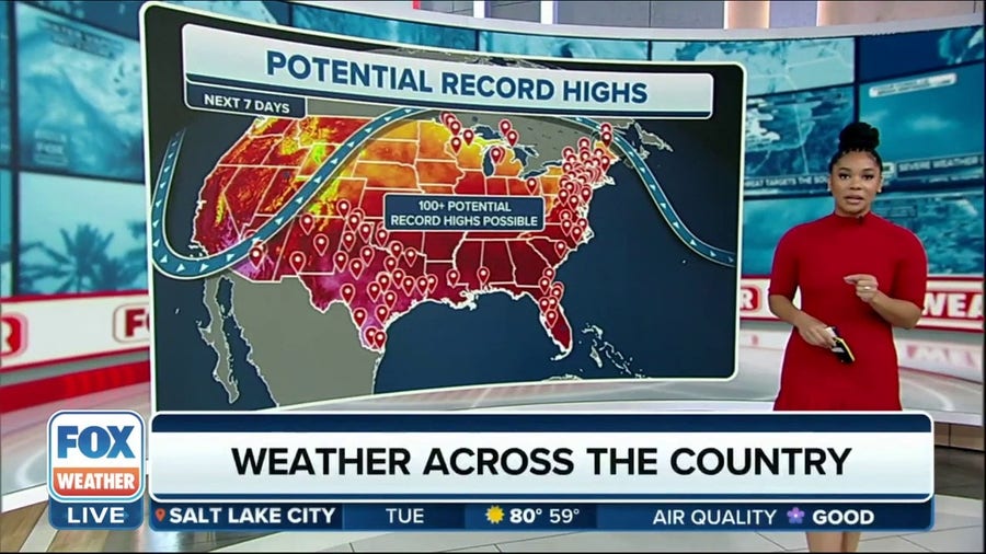 Over 100 cities could hit record highs today, who is going to cool down and when?