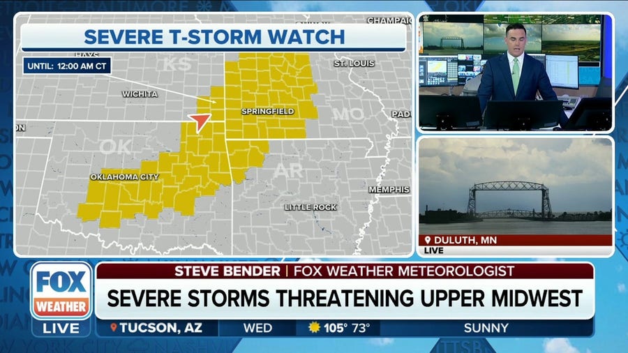 Severe storms threaten Upper Midwest, Plains