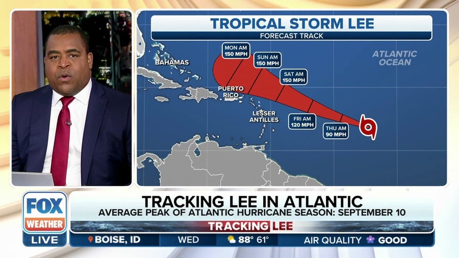 Tropical Storm Lee forecast to strengthen into major hurricane by end of week