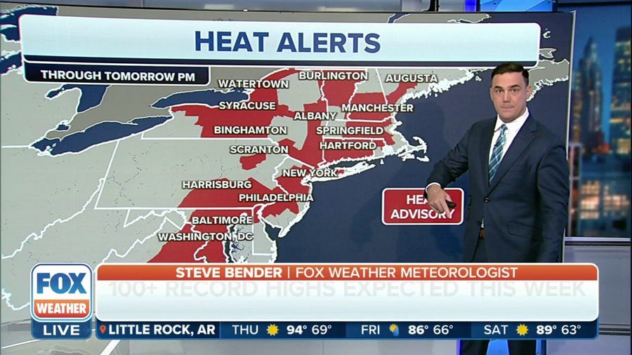 No releif from the record heat in the Northeast
