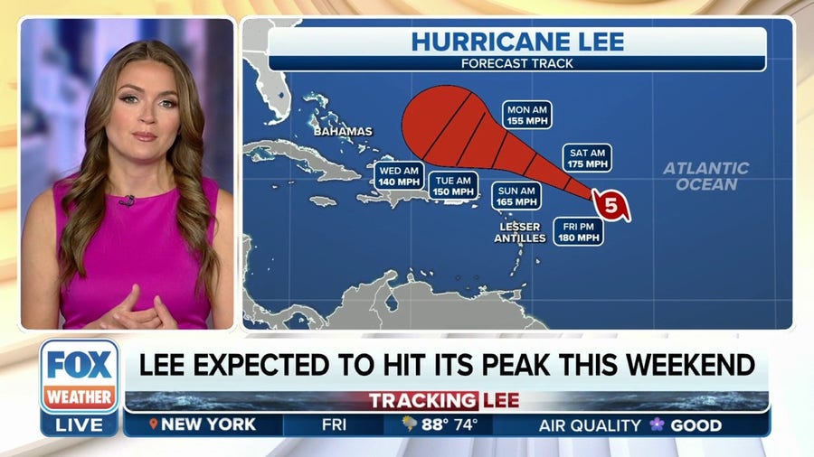 Hurricane Lee expected to hit its peak this weekend
