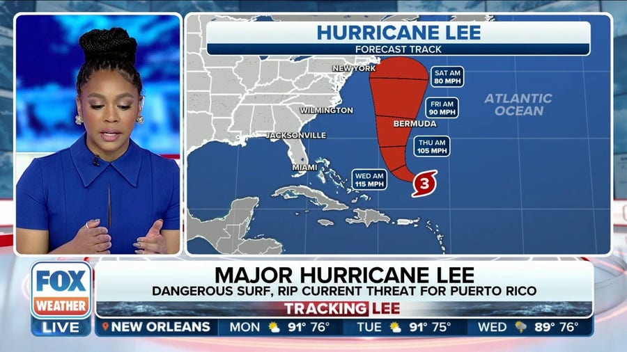 Hurricane Lee remains powerful Category 3 hurricnae in latest advisory