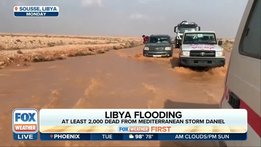 At least 2,000 dead in Libya from Mediterranean Storm Daniel's widespread flooding in Libya