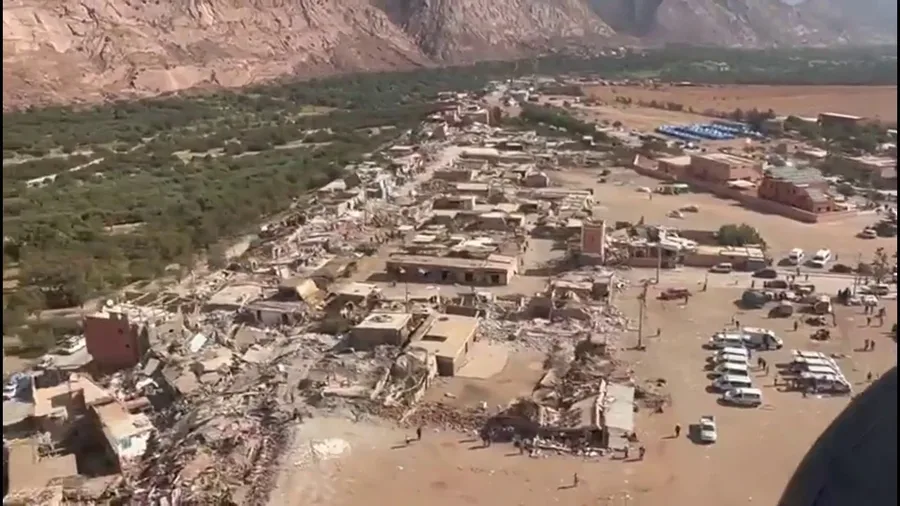 Aerial video shows devastation after Morocco earthquake