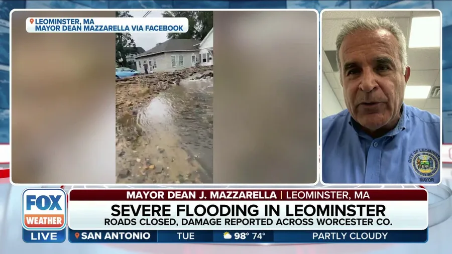 Leominster Mayor Dean Mazzarella highlights widespread flash flooding damage