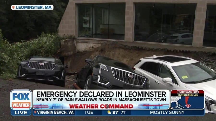 Flash flood emergency hits Leominster, Massachusetts