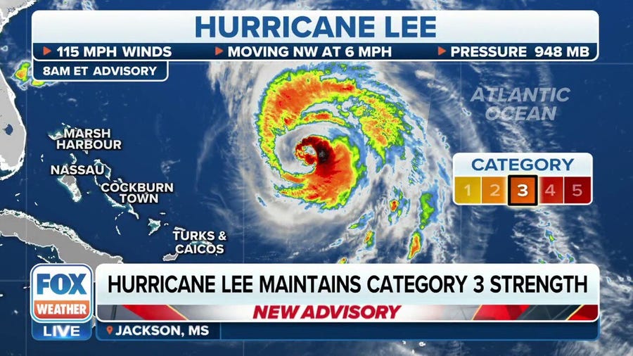 Hurricane Lee maintains Category 3 strength in latest update