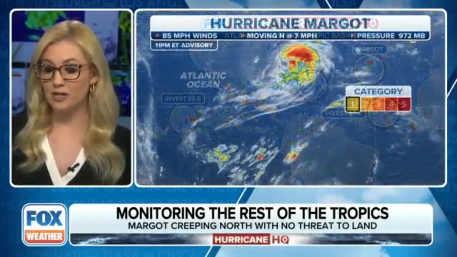 FOX Forecast Center tracking Hurricane Margot and a tropical disturbance