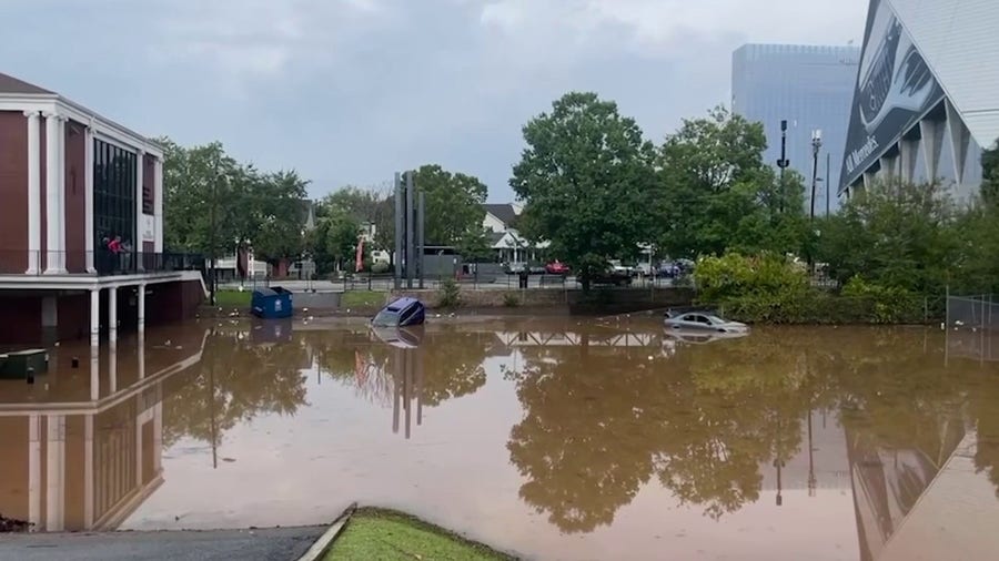 Flash flood aftermath in downtown Atlanta
