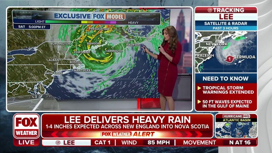 Tropical Storm Warnings expanded across New England as Hurricane Lee makes final approach