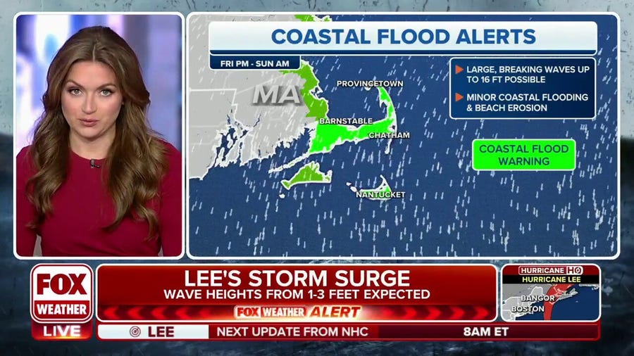Coastal flood advisories in effect for parts of New England due to Hurricane Lee