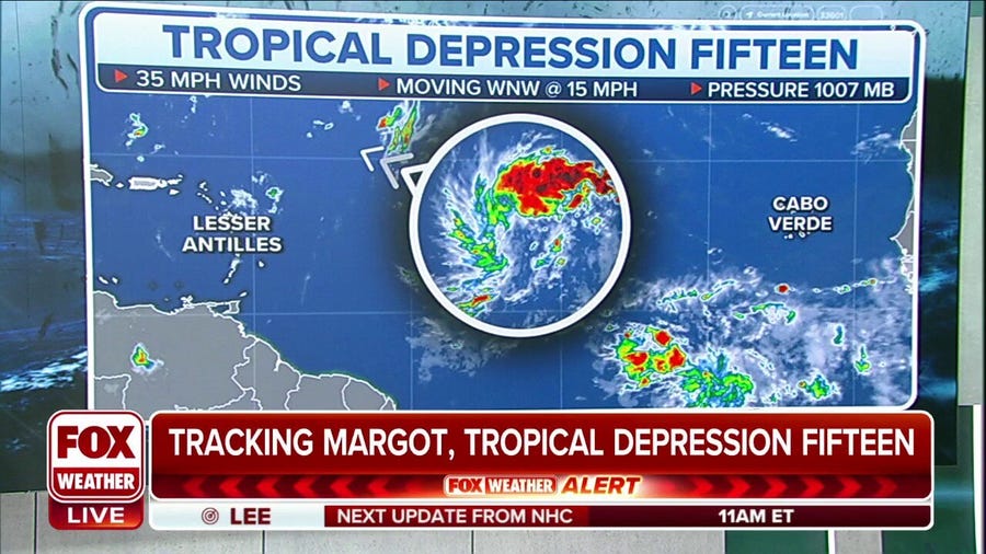 Tropical Depression Fifteen forms in Atlantic