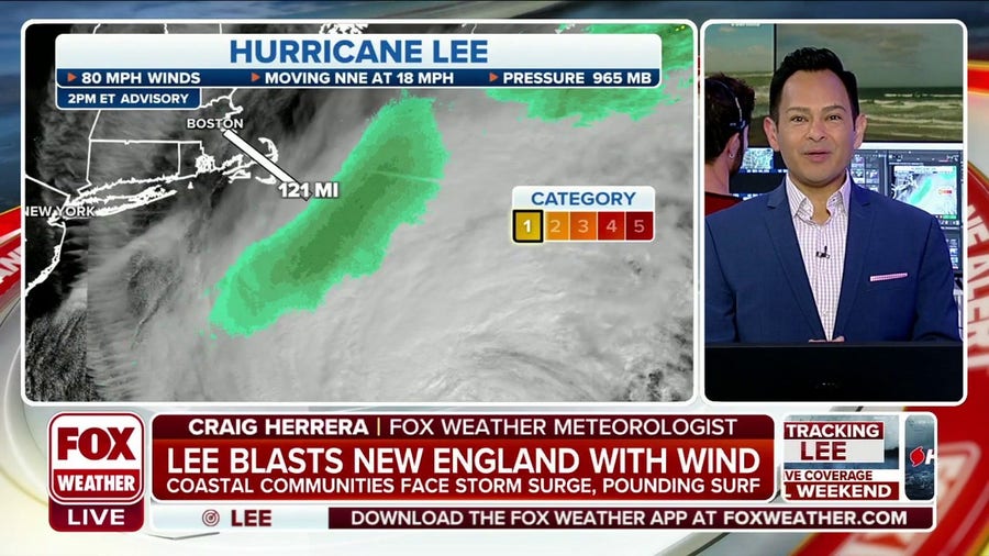 Outer rain bands of Hurricane Lee approach New England