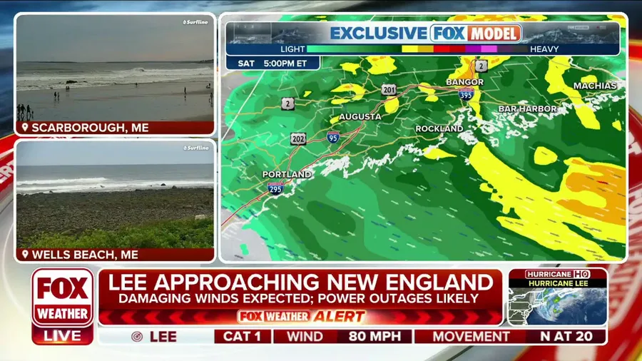 Entire coastline of Maine under a Tropical Storm Warning
