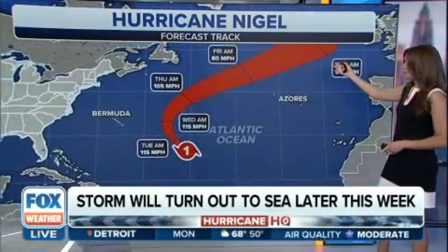 Hurricane Nigel to rapidly intensify in Atlantic while forecasters keep watch on potential disturbance off Southeast coast