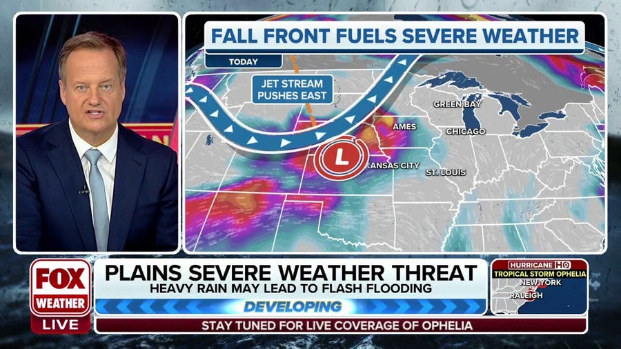 Severe storm threat stretches across America's heartland