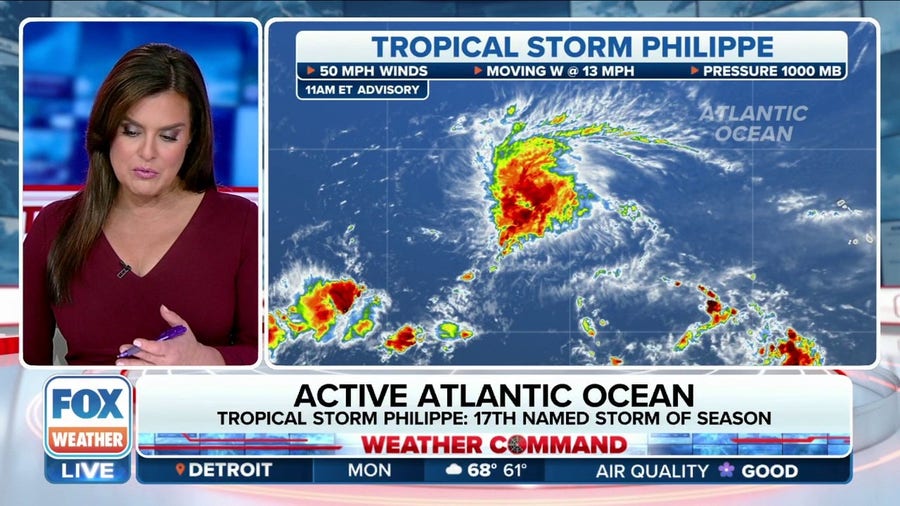 Atlantic remains active with Phillippe, two other areas to watch for development