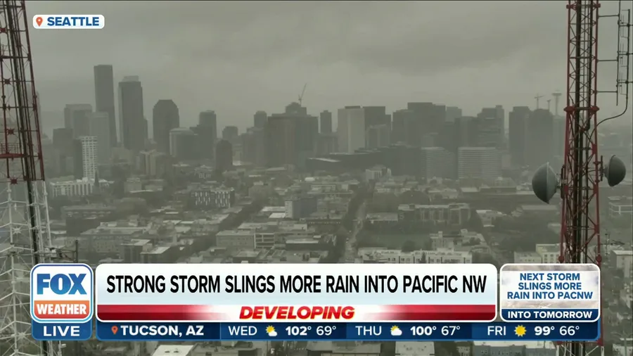 Strong storm slings more rain into Pacific Northwest on Wednesday