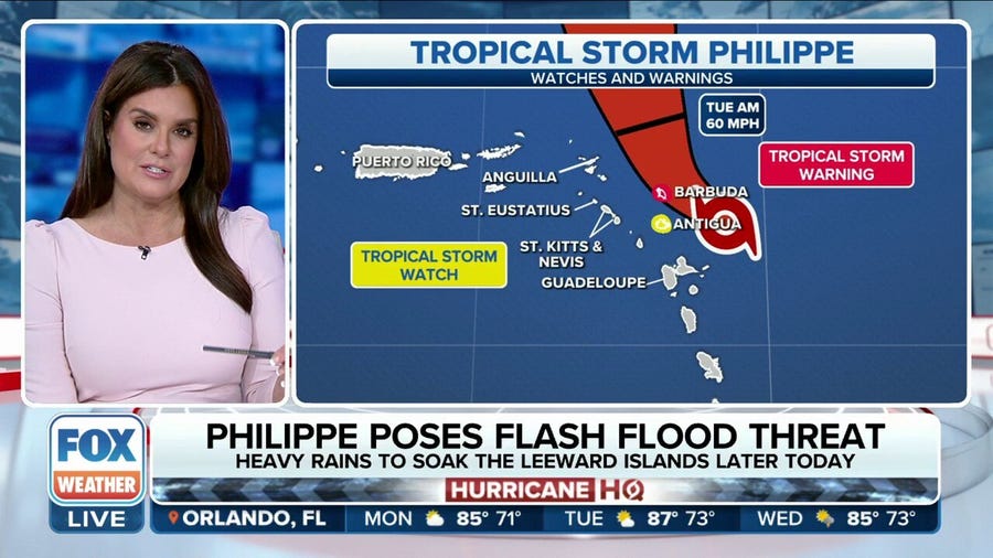 Tropical Storm Warning Issued In Northern Leeward Islands As Philippe ...