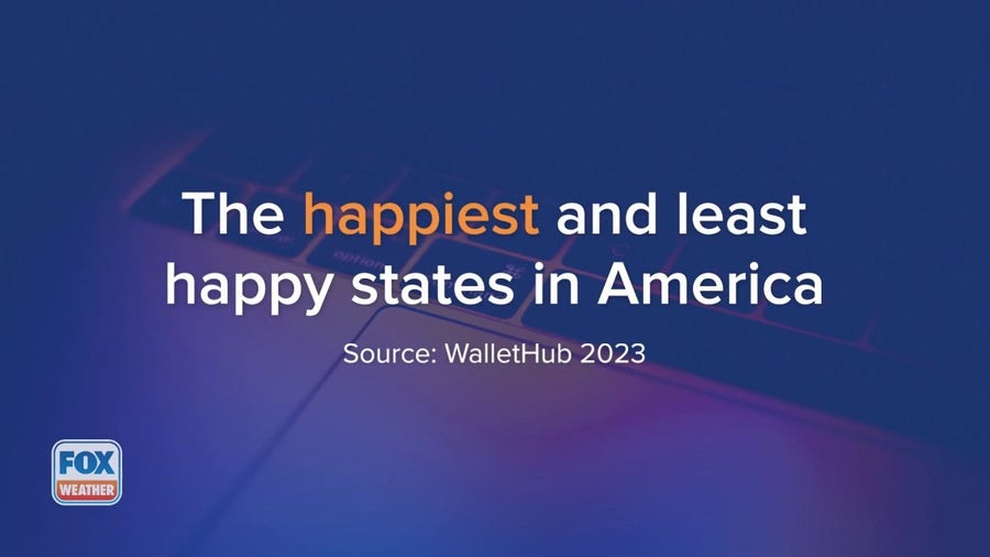 The happiest and the least happy states in America