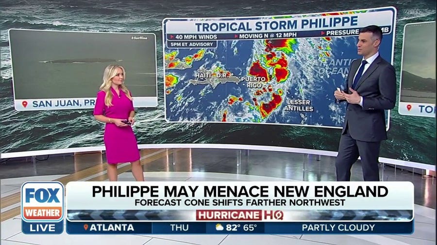 Philippe turns north, triggers Tropical Storm Warning for Bermuda