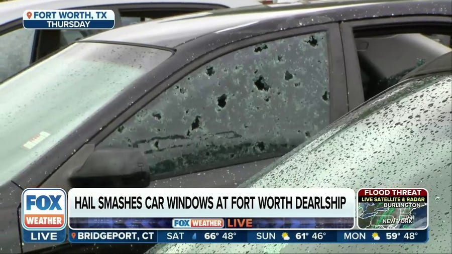 'Never saw anything like this': Texas car lot owner describes hail storm that destroyed vehicles