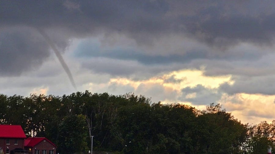 Dozens of waterspouts spotted Saturday along the banks of Lake Erie