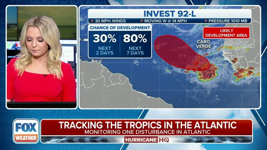 Invest 92L has high chance of developing in the Atlantic