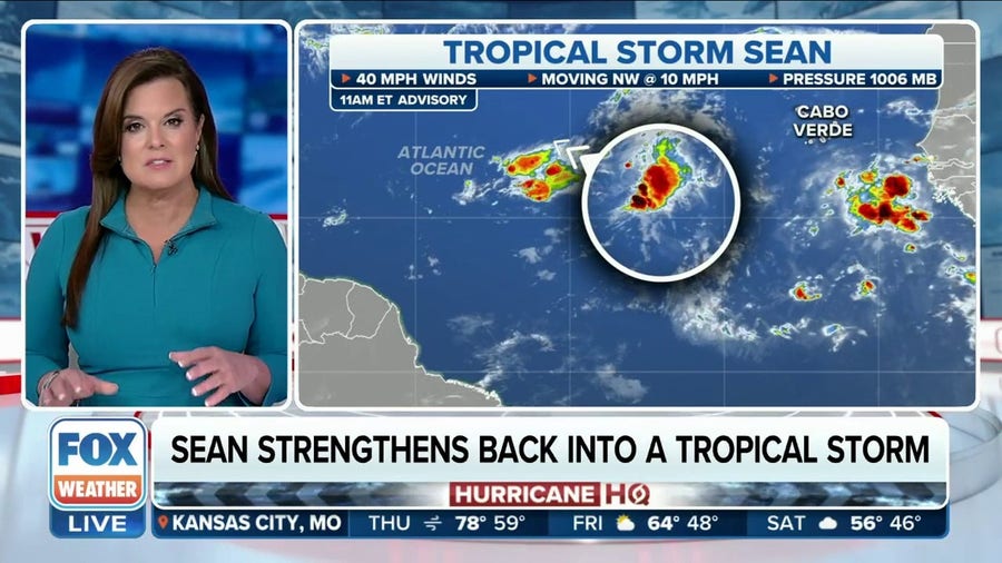 Sean Regains Tropical Storm Strength In The Eastern Atlantic | Latest ...