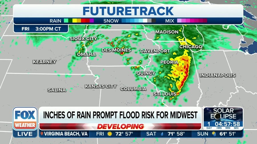Heavy rains to drench Midwest as part of coast-to-coast storm